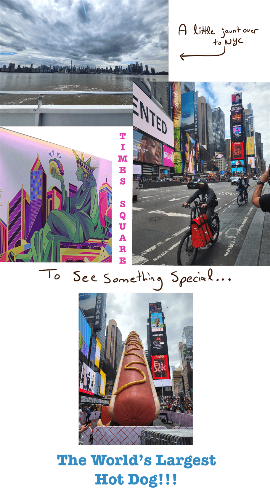 New York CIty, World's largest hot dog, time square