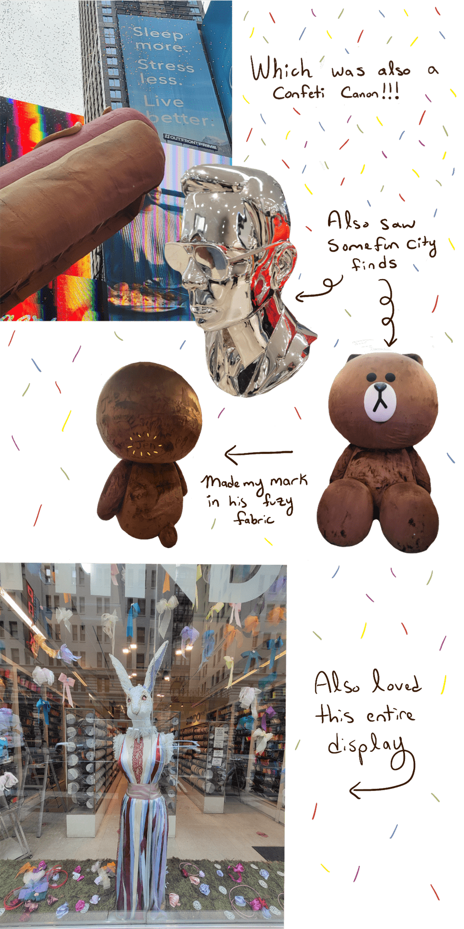 New York City, Times square, art, bear, decorations