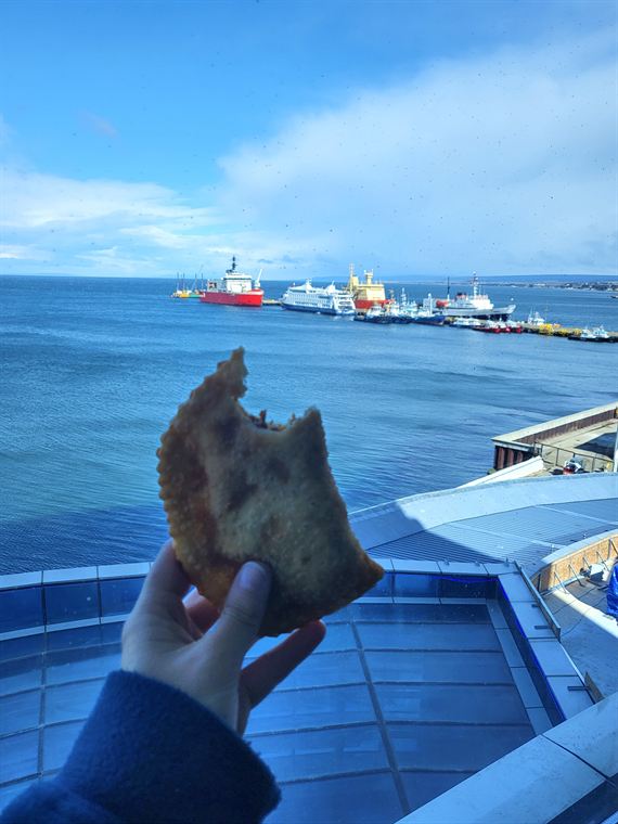 Empanada by the beach Punta Arenas